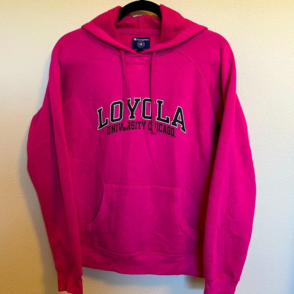 Champion Pink Loyola University Chicago Hoodie - Size M (EUC)